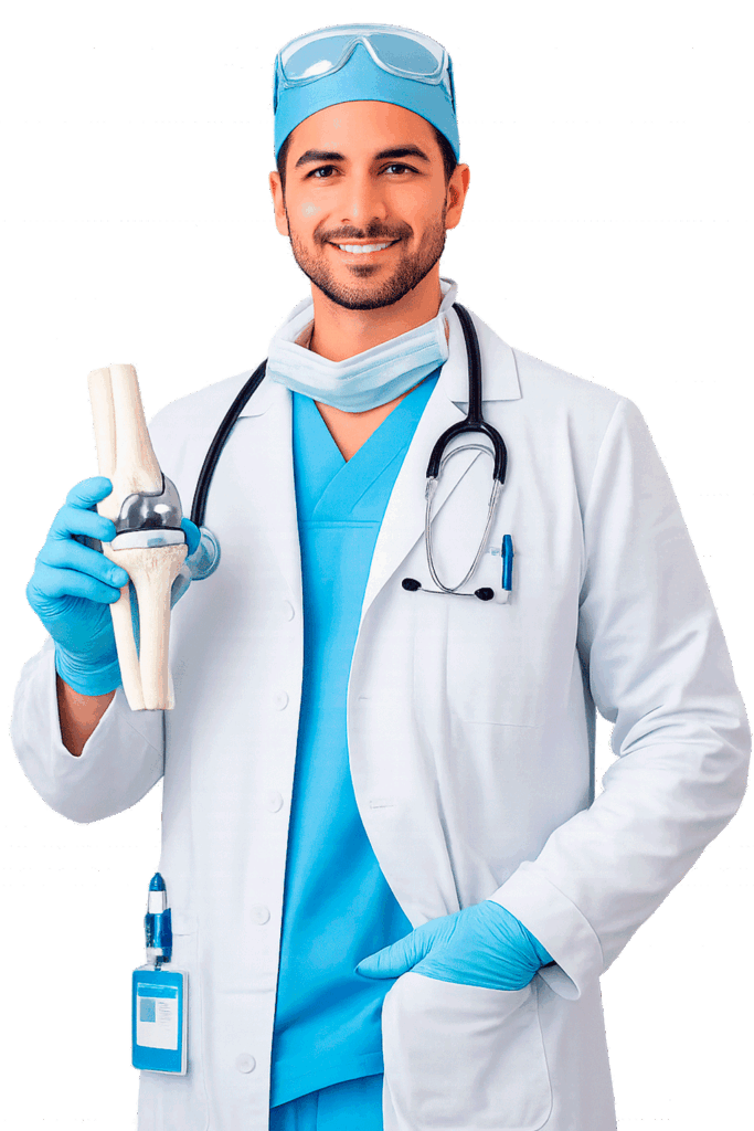 equipo de ortopedia quirúrgica utilizado por cirujano especialista