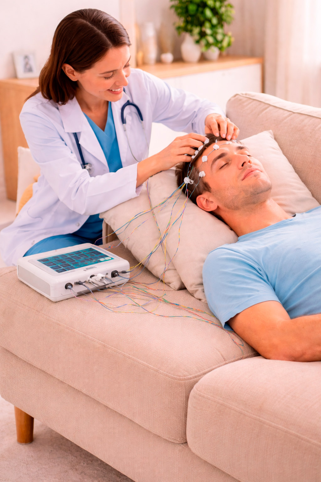 Electroencefalograma a paciente